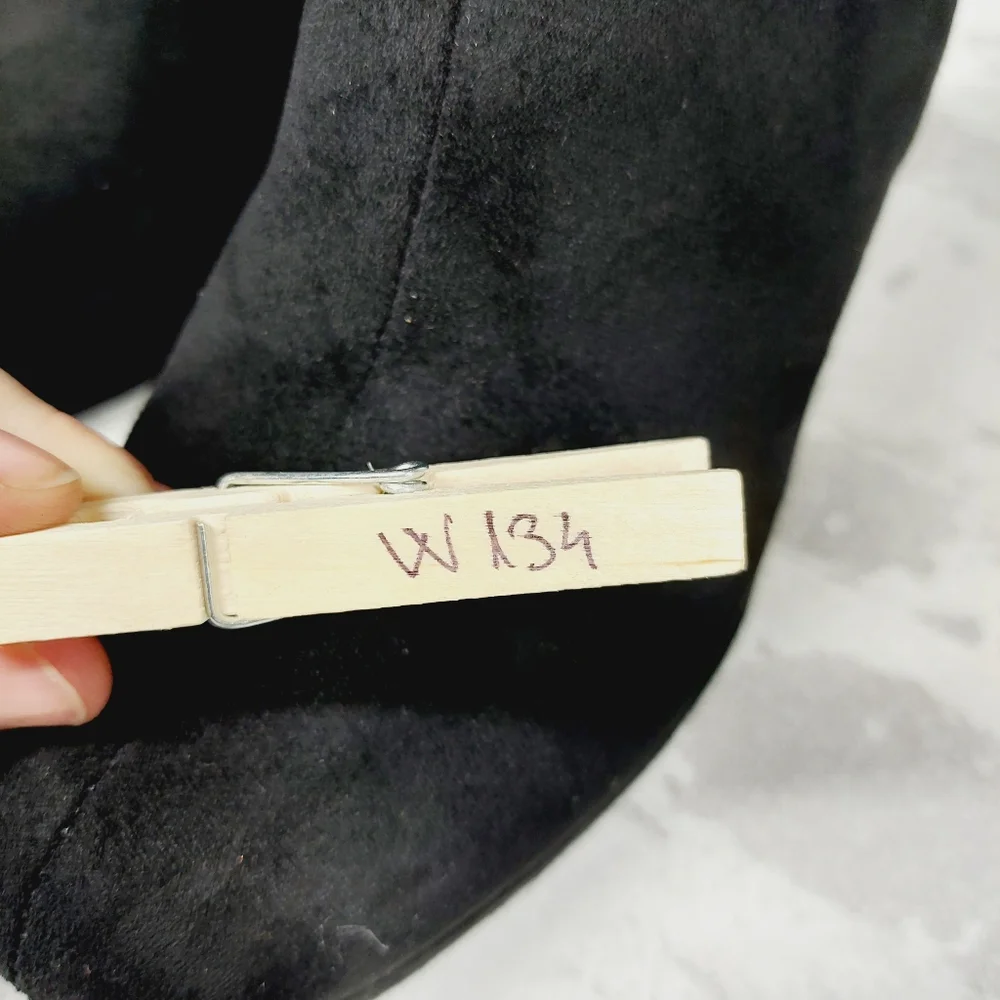 NEW Anne Klein Adonna Black Faux Suede Side Zip Block Heel Ankle Booties W134 - Picture 13 of 13
